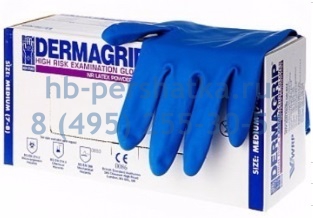 Смотровые перчатки уплотненные Dermagrip High Risk